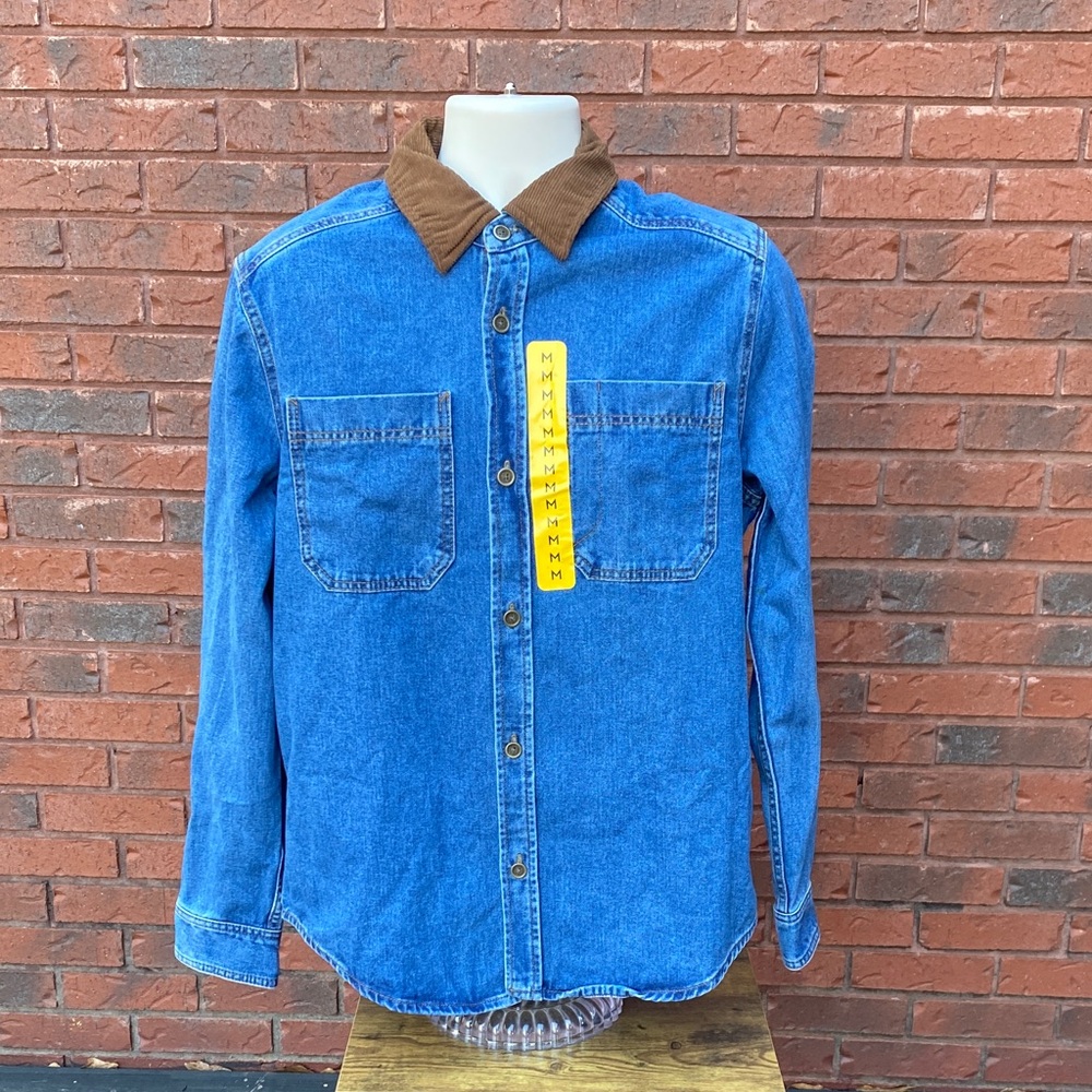 NWT Men’s Frye Denim Barn Shacket Medium Wash M
